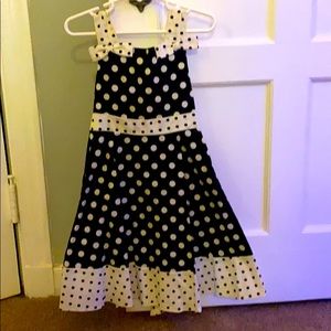 Black and white polka dot dress